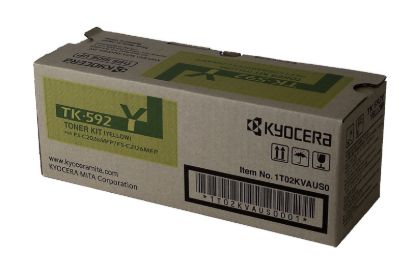 Picture of Kyocera Mita 1T02KVAUS0 (TK-592Y, TK-590Y) Yellow Toner Cartridge (5000 Yield)