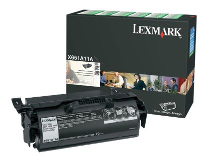 Picture of Lexmark X651A11A Black Toner Cartridge (7000 Yield)