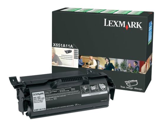 Picture of Lexmark X651A11A Black Toner Cartridge (7000 Yield)