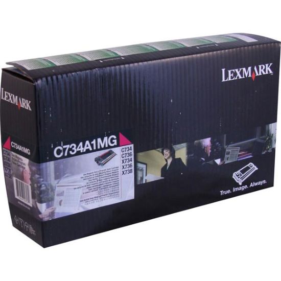 Picture of Lexmark C734A1MG Magenta Toner Cartridge (6000 Yield)