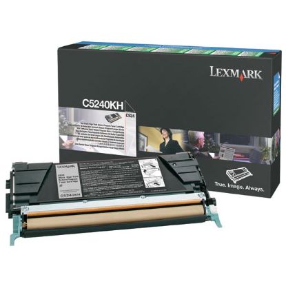 Picture of Lexmark C5240KH Black Toner Cartridge (8000 Yield)