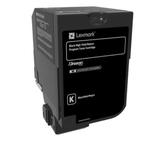 Picture of Lexmark 74C1HK0 High Yield Black Toner Cartridge (20000 Yield)