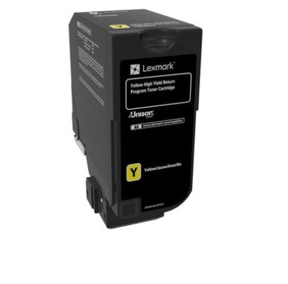 Picture of Lexmark 74C1HY0 High Yield Yellow Toner Cartridge (12000 Yield)