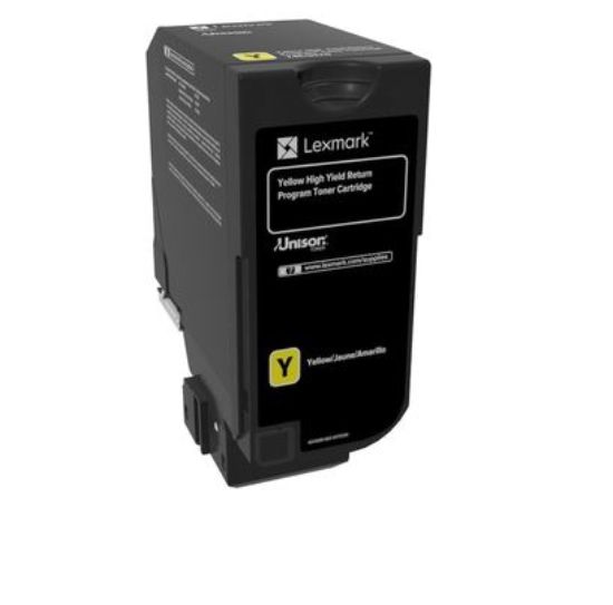 Picture of Lexmark 74C1HY0 High Yield Yellow Toner Cartridge (12000 Yield)