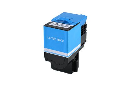 Picture of Compatible 70C1HC0 (Lexmark #701HC) High Yield Cyan Toner Cartridge (3000 Yield)