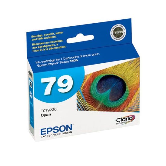 Picture of Epson T079220 (Epson 79) Cyan Ink Cartridge (810 Yield)