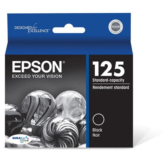 Picture of Epson T125120 (Epson 125) Black Ink Cartridge (385 Yield)