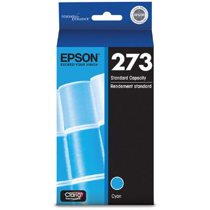 Picture of Epson T273220 (Epson T273) Cyan Inkjet Cartridge (300 Yield)