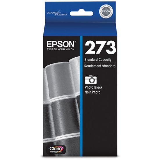 Picture of Epson T273120 (Epson T273) Photo Black Inkjet Cartridge (250 Yield)