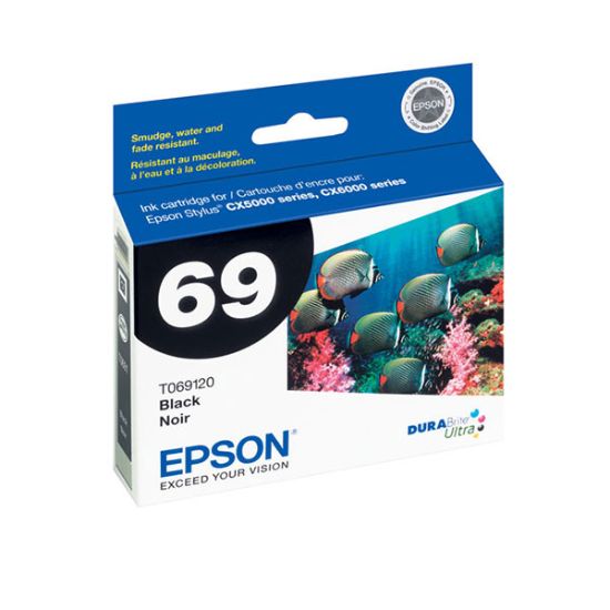 Picture of Epson T069120 (Epson 69) Black Ink Cartridge (245 Yield)