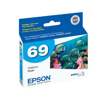 Picture of Epson T069220 (Epson 69) Cyan Ink Cartridge (350 Yield)