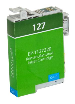 Picture of Remanufactured T127220 (Epson 127) Extra High Yield Cyan Ink Cartridge (775 Yield)