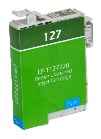 Picture of Remanufactured T127220 (Epson 127) Extra High Yield Cyan Ink Cartridge (775 Yield)