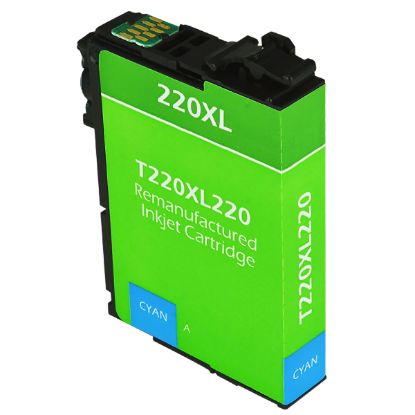 Picture of Remanufactured T220XL220 (Epson T220XL) High Yield Cyan Ink Cartridge (450 Yield)