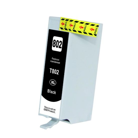 Picture of Remanufactured T802XL120 (Epson 802XL) Ultra High Yield Black Ink Cartridge (2600 Yield)