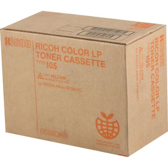 Picture of Ricoh 885373 (Type 105) Yellow Toner Cartridge (10000 Yield)