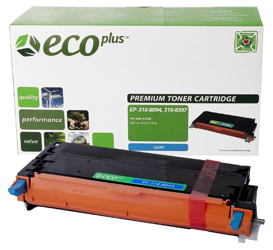 Picture of EcoPlus Reman XG722 (310-8094, PF029, 310-8397) Cyan Toner Cartridge (8000 Yield)
