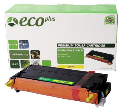 Picture of EcoPlus Reman XG724 (310-8098, NF556, 310-8401) Yellow Toner Cartridge (8000 Yield)