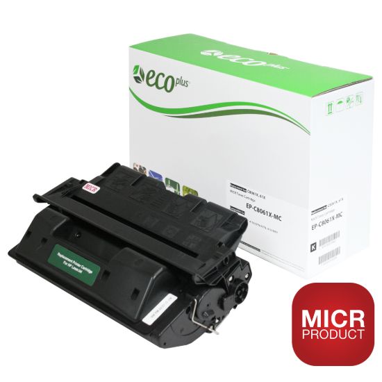 Picture of EcoPlus Reman MICR C8061X (HP 61X) High Yield Black Toner Cartridge (2 pack) (10000 Yield)