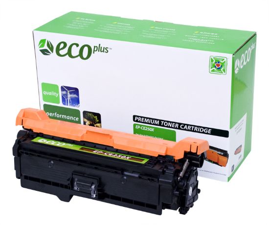 Picture of EcoPlus Reman CE250X (HP 504X) High Yield Black Toner Cartridge (10500 Yield)
