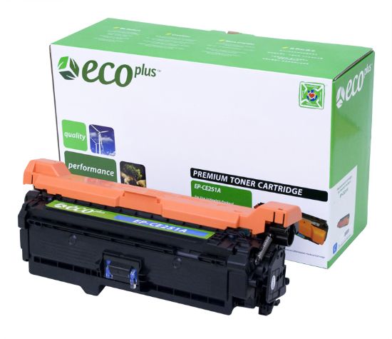 Picture of EcoPlus Reman CE251A (HP 504A) Cyan Toner Cartridge (7000 Yield)