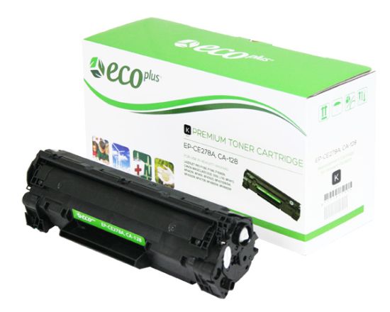 Picture of EcoPlus Reman CE278A (HP 78A) Black Toner Cartridge (2100 Yield)