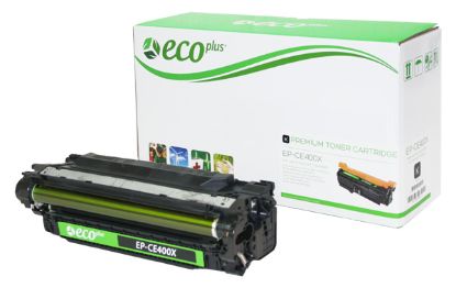 Picture of EcoPlus Reman CE400X (HP 507A) High Yield Black Toner Cartridge (11000 Yield)