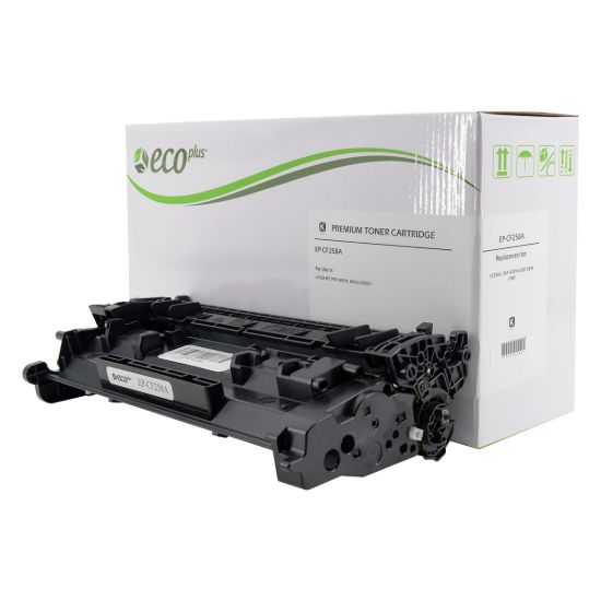 Picture of EcoPlus Reman CF258A (HP 58A) Black Toner Cartridge (3000 Yield)