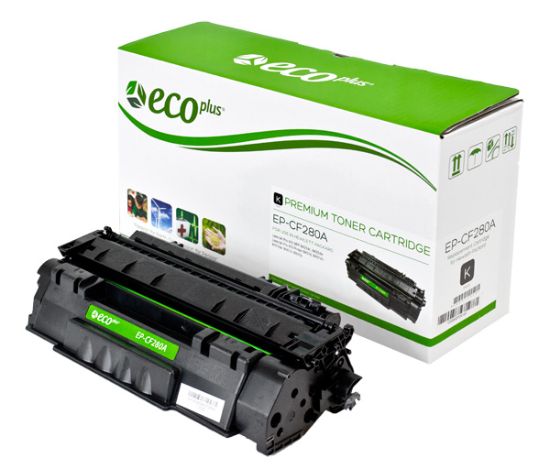 Picture of EcoPlus Reman CF280A (HP 80A) Black Toner Cartridge (2700 Yield)