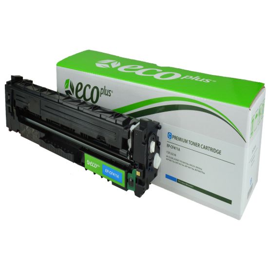 Picture of EcoPlus Reman CF411A (HP 410A) Cyan Toner Cartridge (2300 Yield)