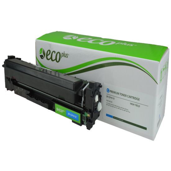 Picture of EcoPlus Reman CF411X (HP 410X) High Yield Cyan Toner Cartridge (5000 Yield)