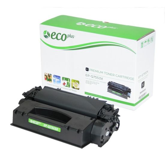Picture of EcoPlus Reman Q7553X (HP 53X) High Yield Black Toner Cartridge (7000 Yield)
