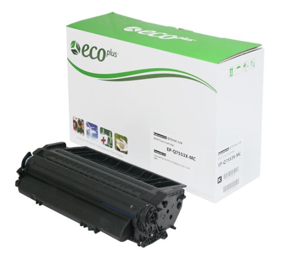 Picture of EcoPlus Reman MICR Q7553X (HP 53X) High Yield Black Toner Cartridge (2 pack) (7000 Yield)