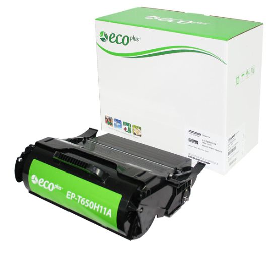 Picture of EcoPlus Reman T650H11A High Yield Black Toner Cartridge (25000 Yield)