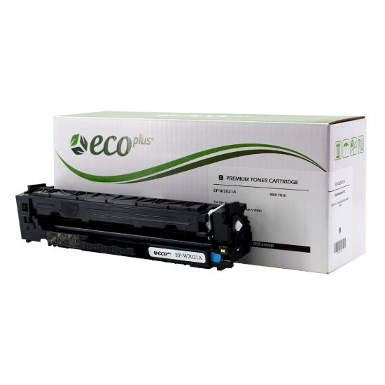 Picture of EcoPlus Reman W2021A (HP 414A) Cyan Toner Cartridge (2100 Yield)